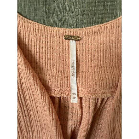 Free People Women's Beach Bound Tank Top Orange Pink‎ Sand Boho Feminine Size XS - Picture 7 of 9
